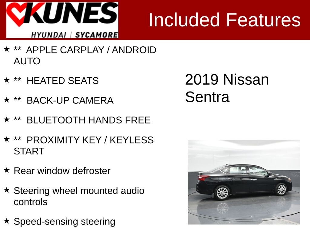 Used 2019 Nissan Sentra SV Sedan