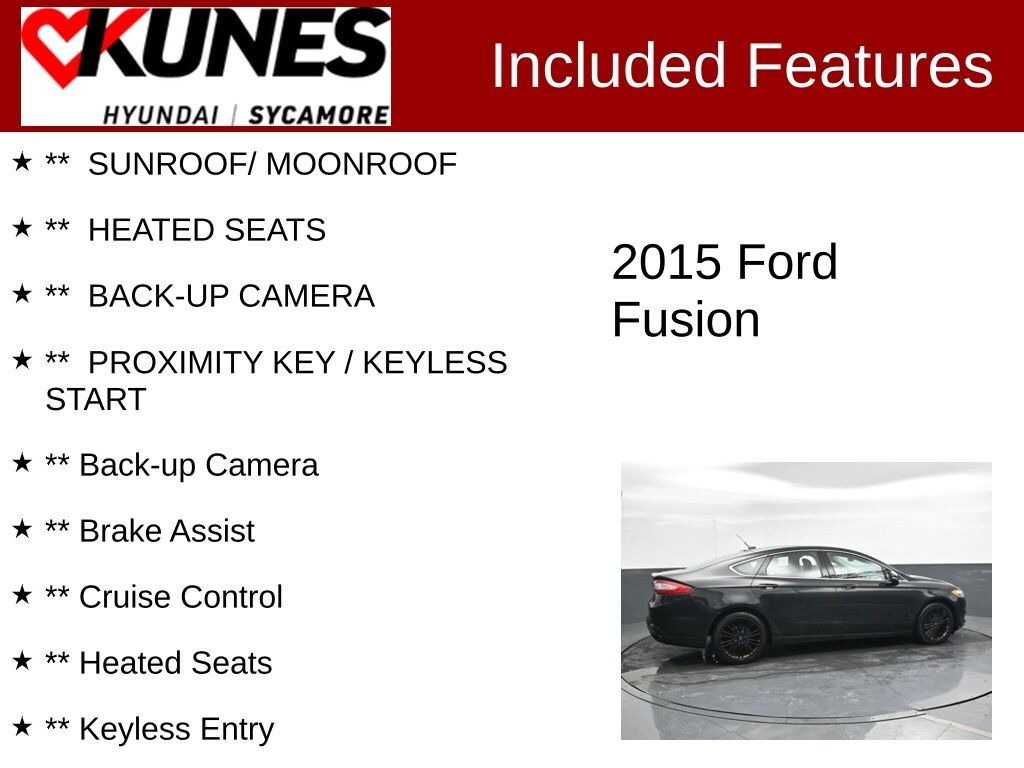 Used 2015 Ford Fusion SE Sedan