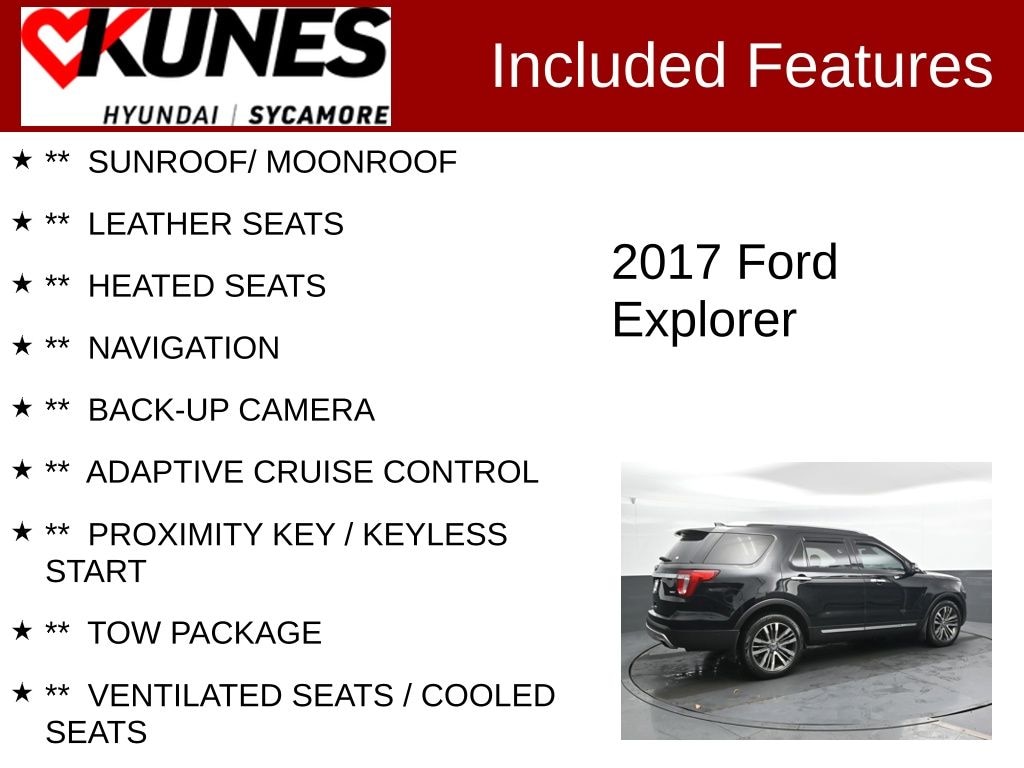 Used 2017 Ford Explorer Platinum SUV