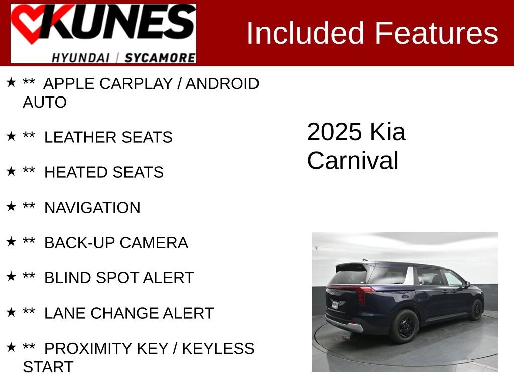 Used 2025 Kia Carnival LXS Van Passenger Van