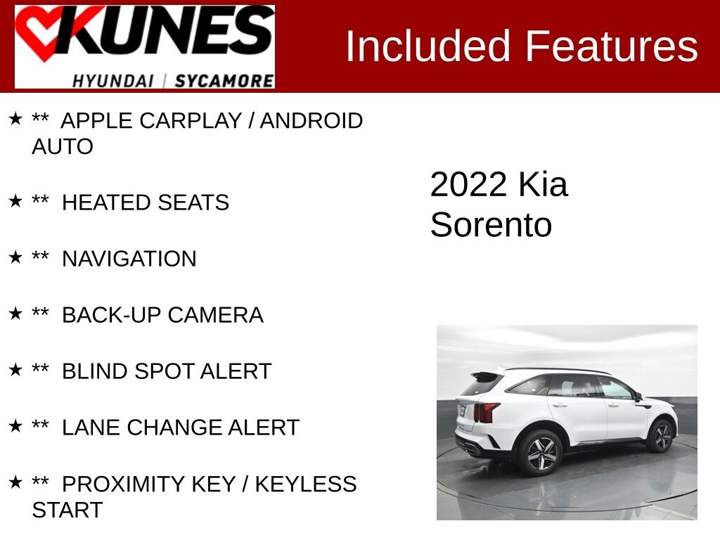 Used 2022 Kia Sorento S SUV