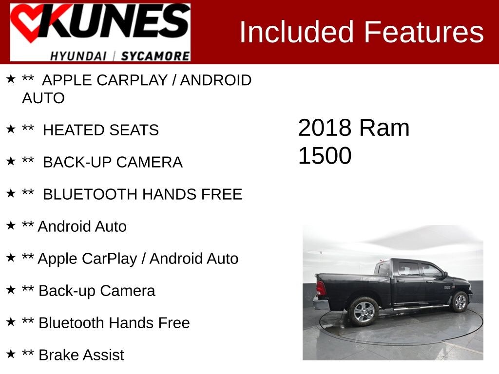 Used 2018 Ram 1500 Big Horn Truck Crew Cab