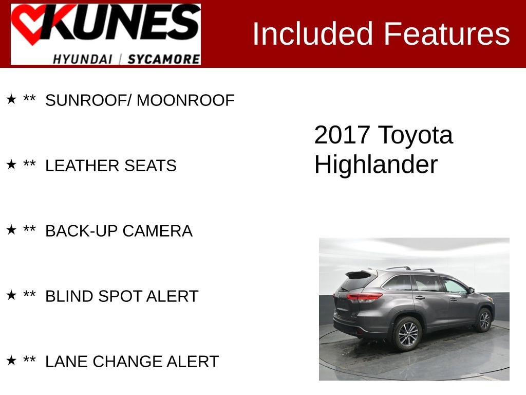 Used 2017 Toyota Highlander XLE V6 SUV