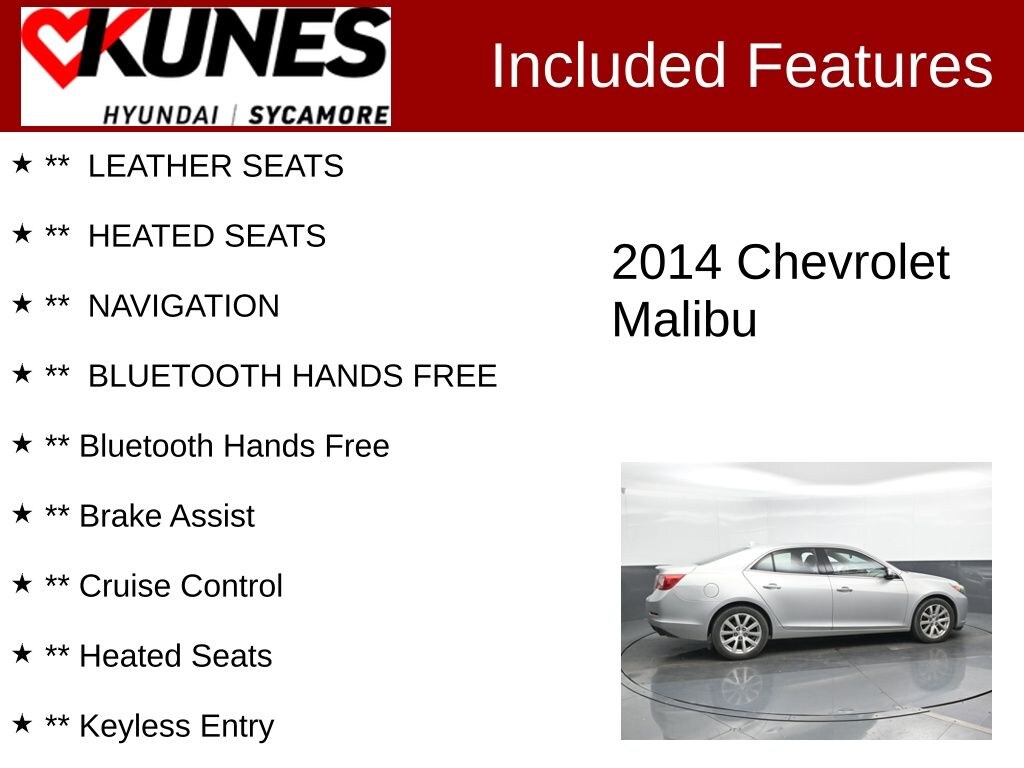 Used 2014 Chevrolet Malibu LTZ w/1LZ Sedan