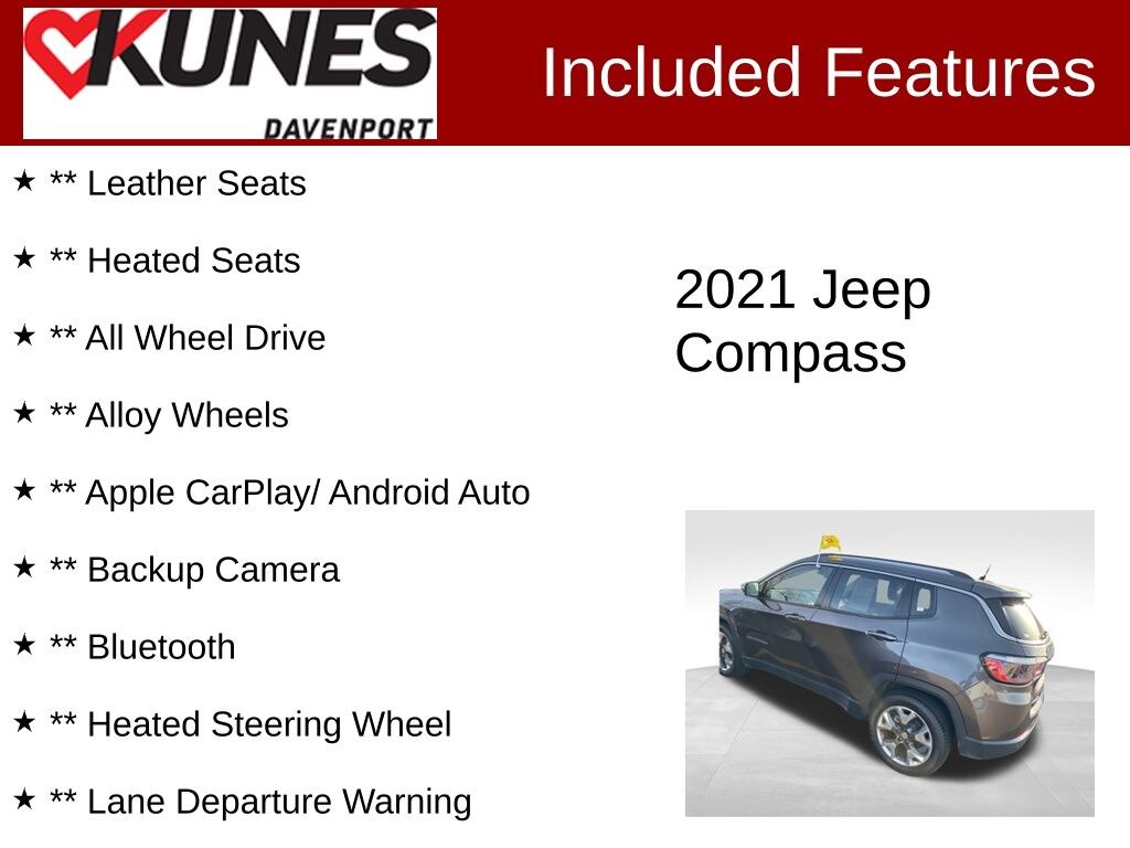 Used 2021 Jeep Compass Limited SUV