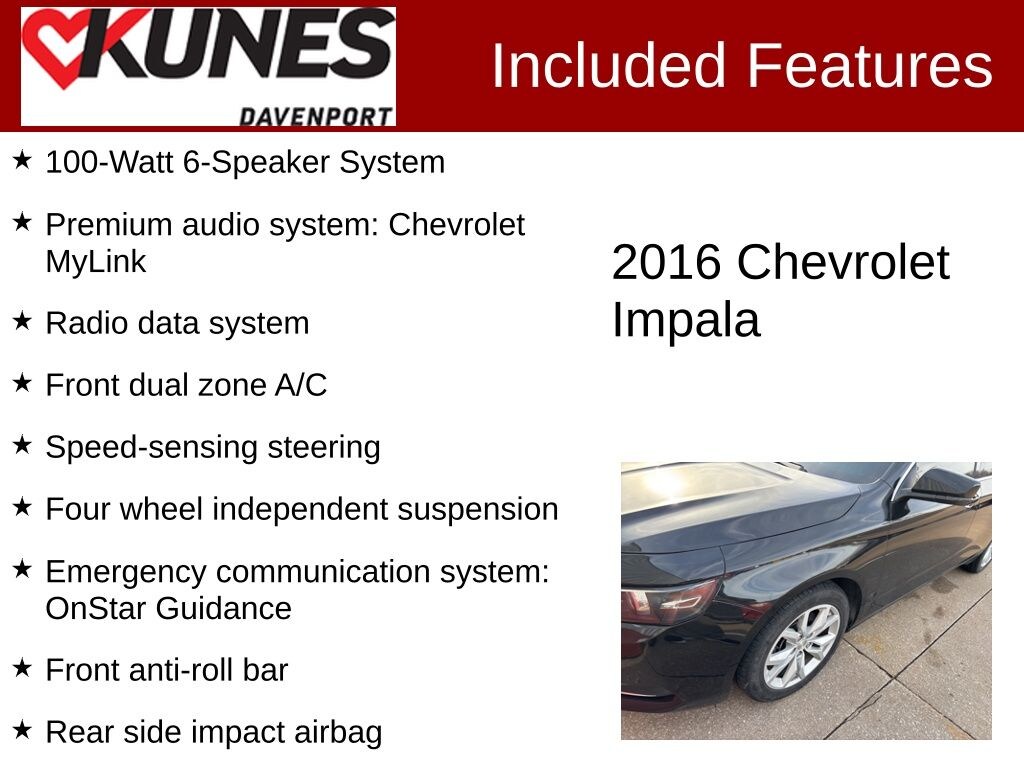 Used 2016 Chevrolet Impala LT w/2LT Sedan