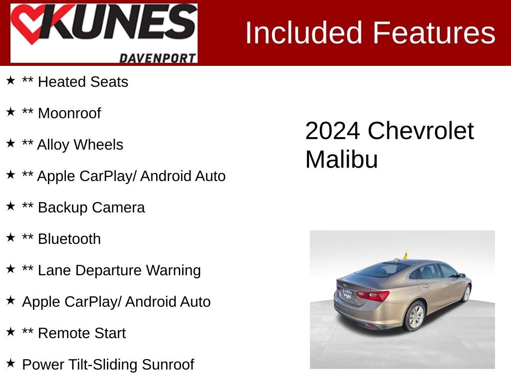 Used 2024 Chevrolet Malibu 1LT Sedan