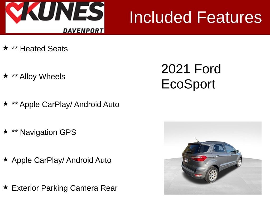 Used 2021 Ford EcoSport SE SUV