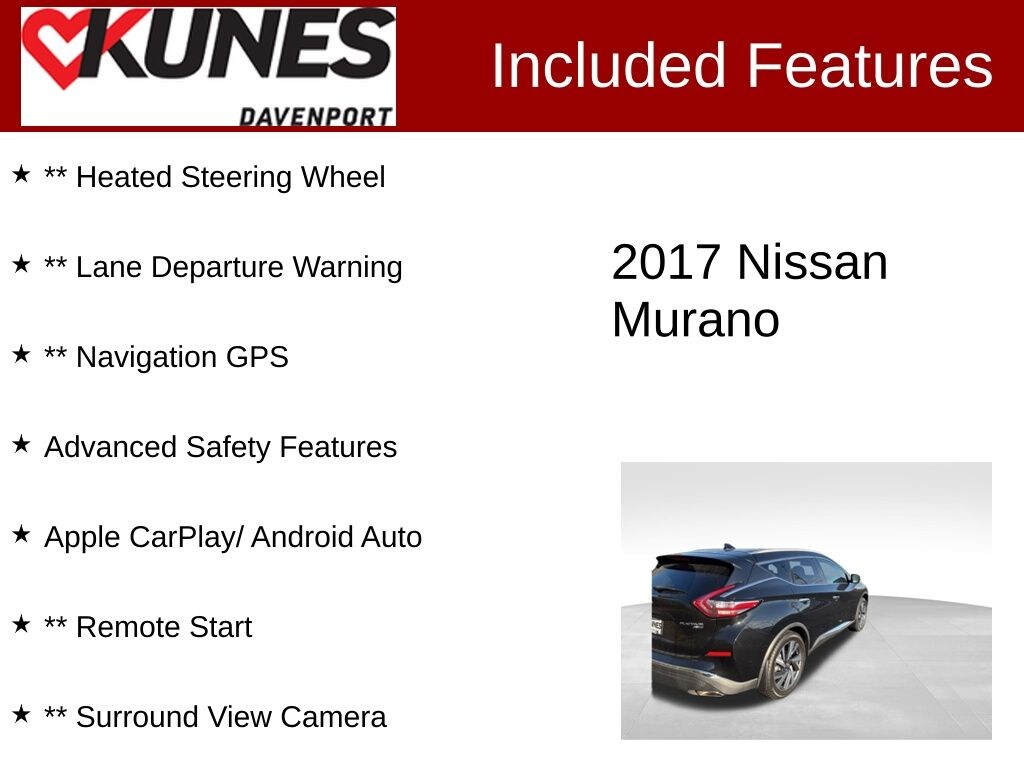 Used 2017 Nissan Murano Platinum SUV