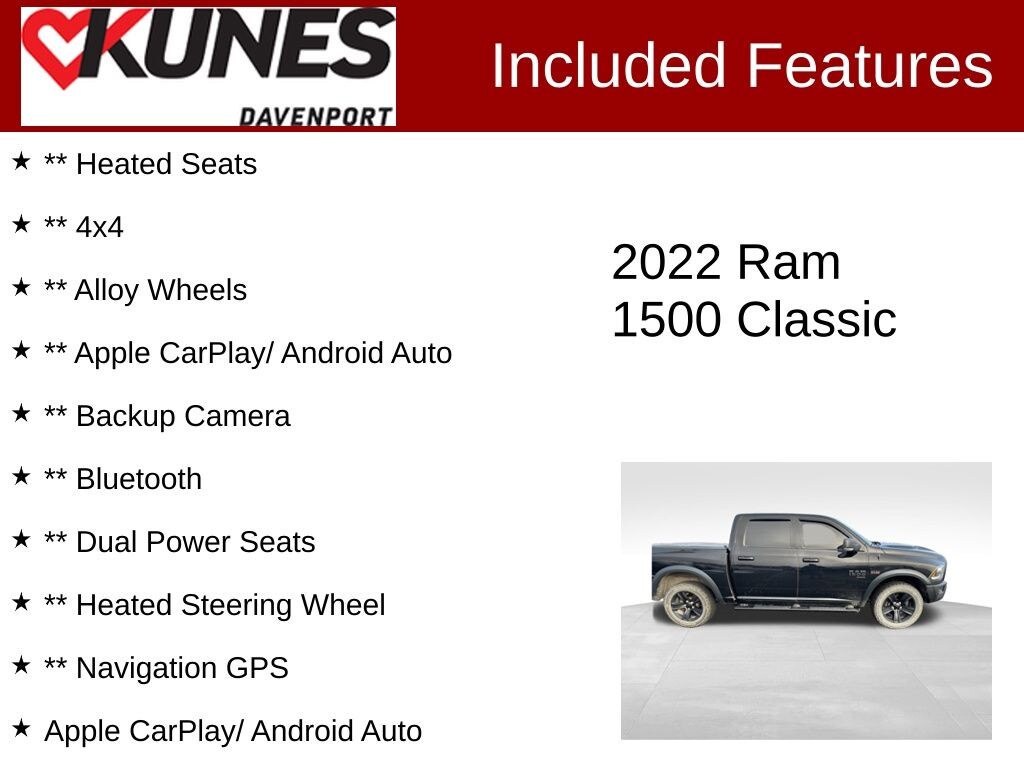 Used 2022 Ram 1500 Classic SLT Truck Crew Cab
