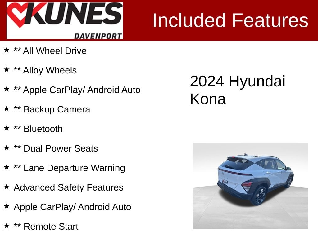 Used 2024 Hyundai Kona SEL SUV