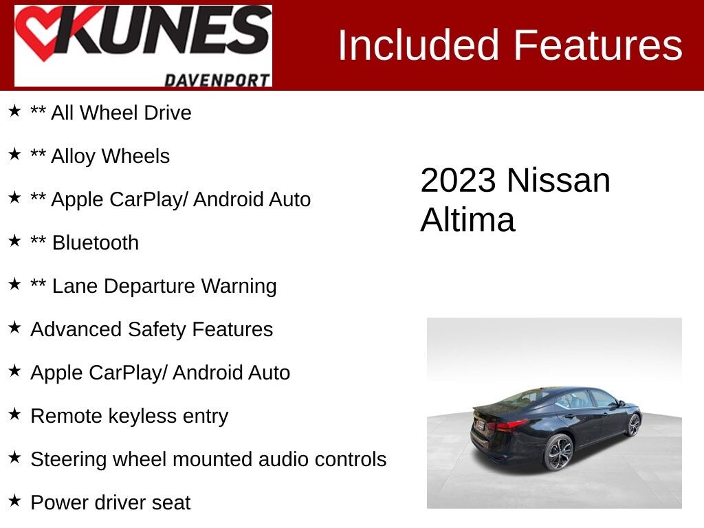 Used 2023 Nissan Altima 2.5 SR Sedan