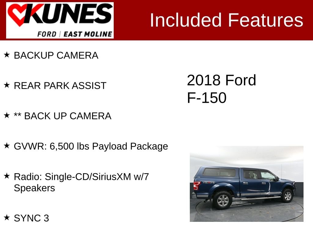 Used 2018 Ford F-150 XLT Truck SuperCrew Cab