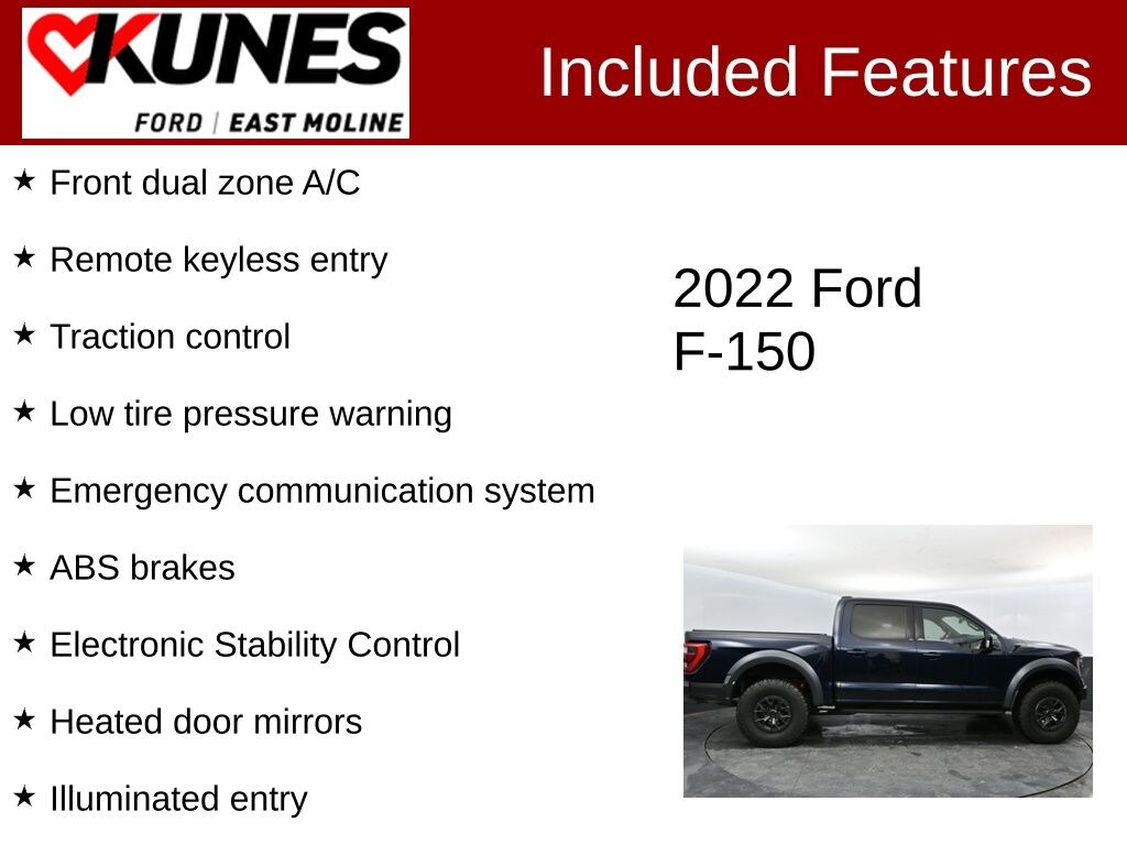 Used 2022 Ford F-150 Raptor 37 Performance Package Truck SuperCrew Cab