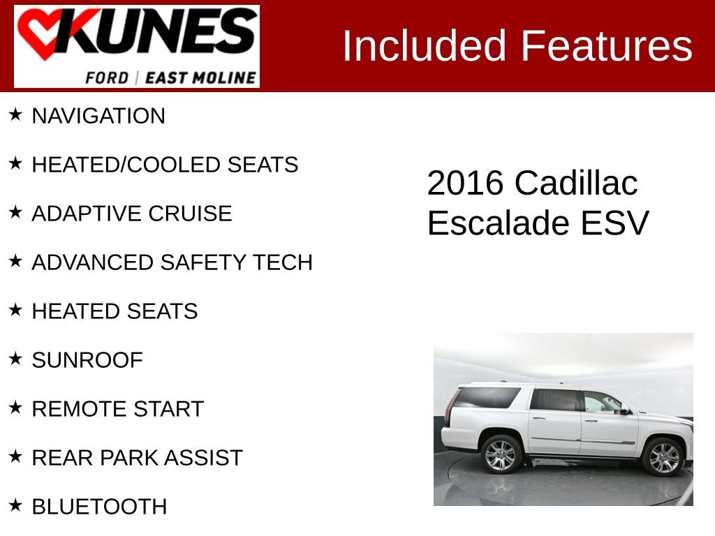 Used 2016 CADILLAC Escalade ESV Premium SUV