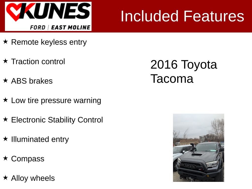 Used 2016 Toyota Tacoma TRD Sport Truck Double Cab