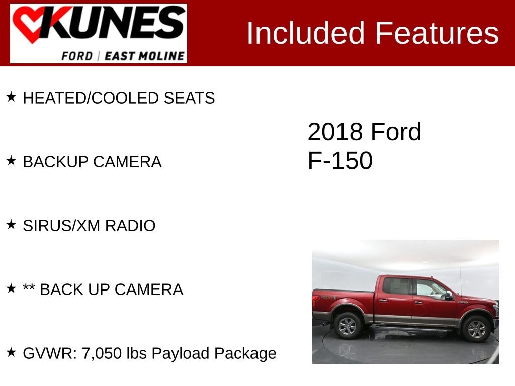 Used 2018 Ford F-150 Lariat Truck SuperCrew Cab
