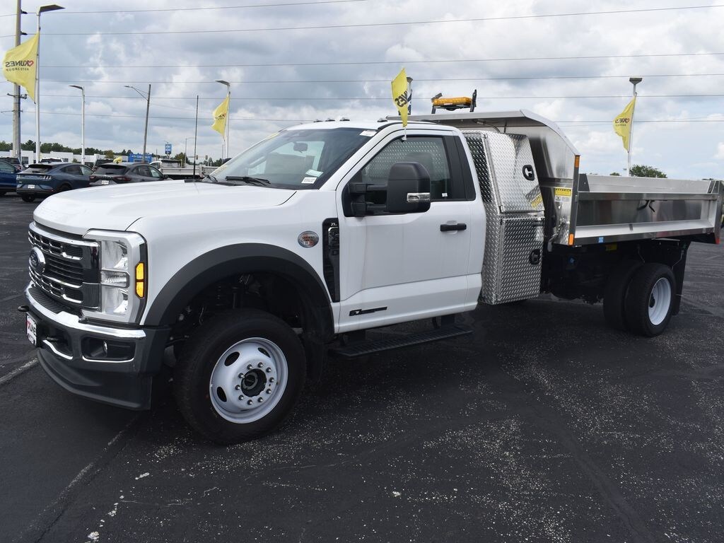 New 2024 Ford F-450 Chassis XL 11 Monroe Stainless Steel Folding Side Dump BO Truck Regular Cab