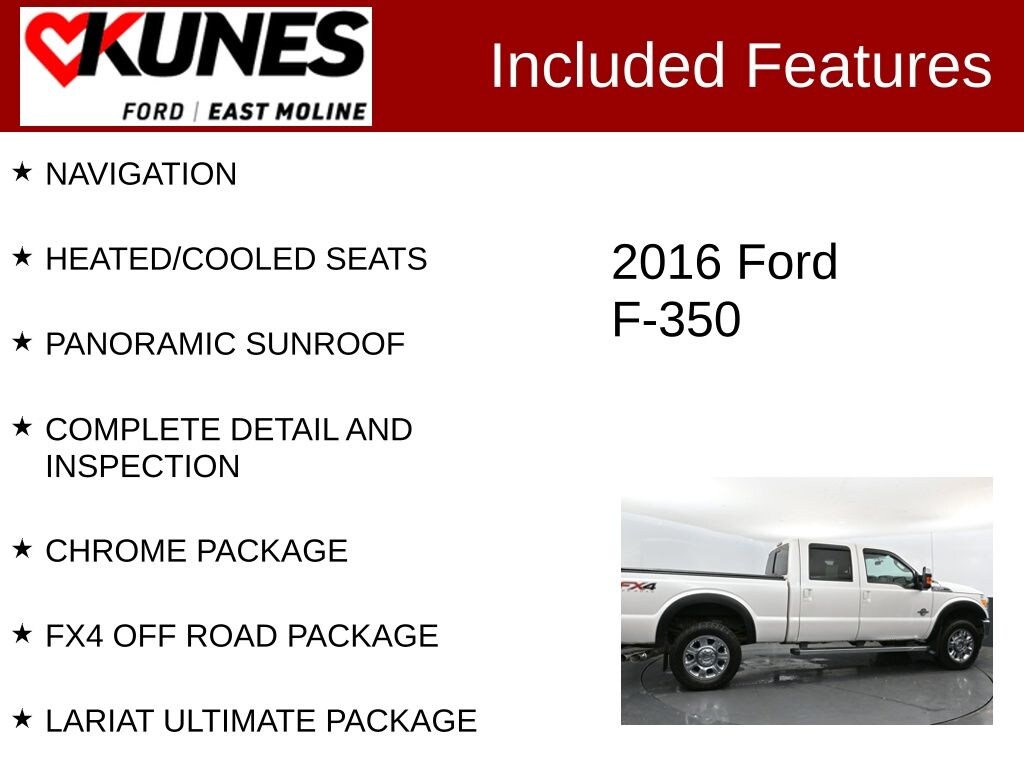 Used 2016 Ford F-350 Lariat Truck Crew Cab