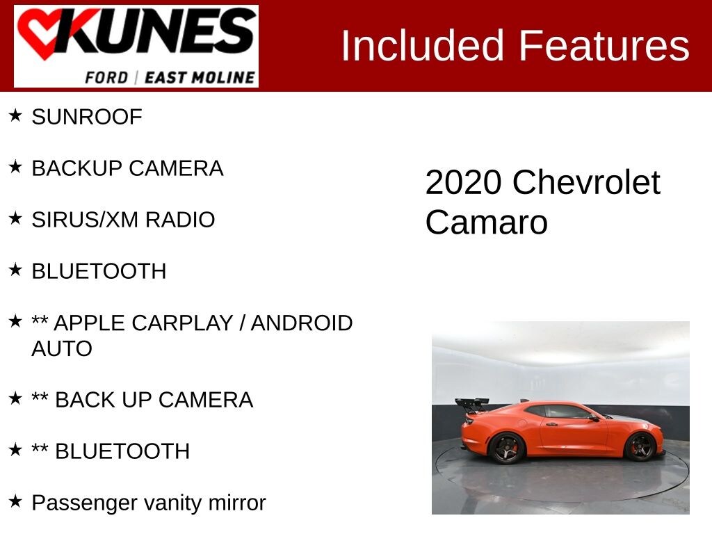 Used 2020 Chevrolet Camaro SS 1SS Coupe