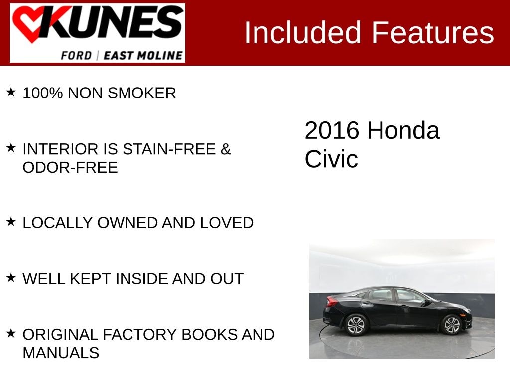 Used 2016 Honda Civic LX Sedan