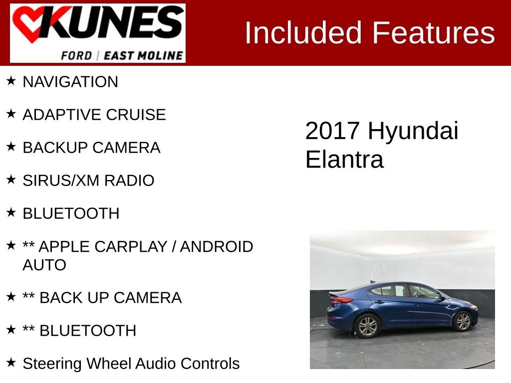Used 2017 Hyundai Elantra SE Sedan