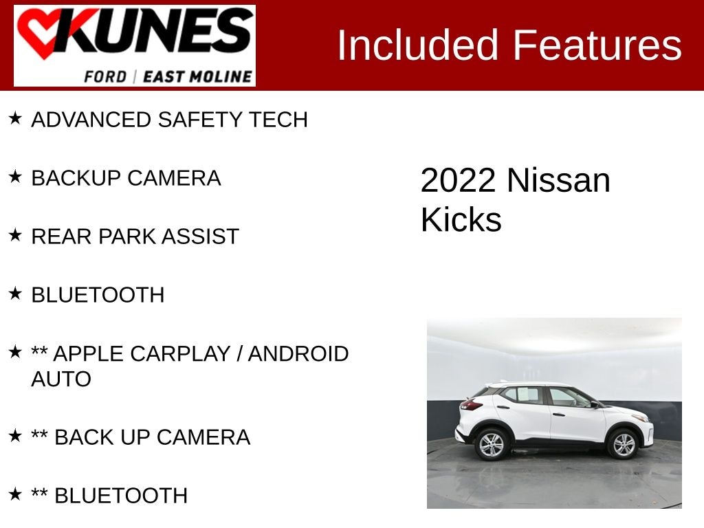 Used 2022 Nissan Kicks S SUV