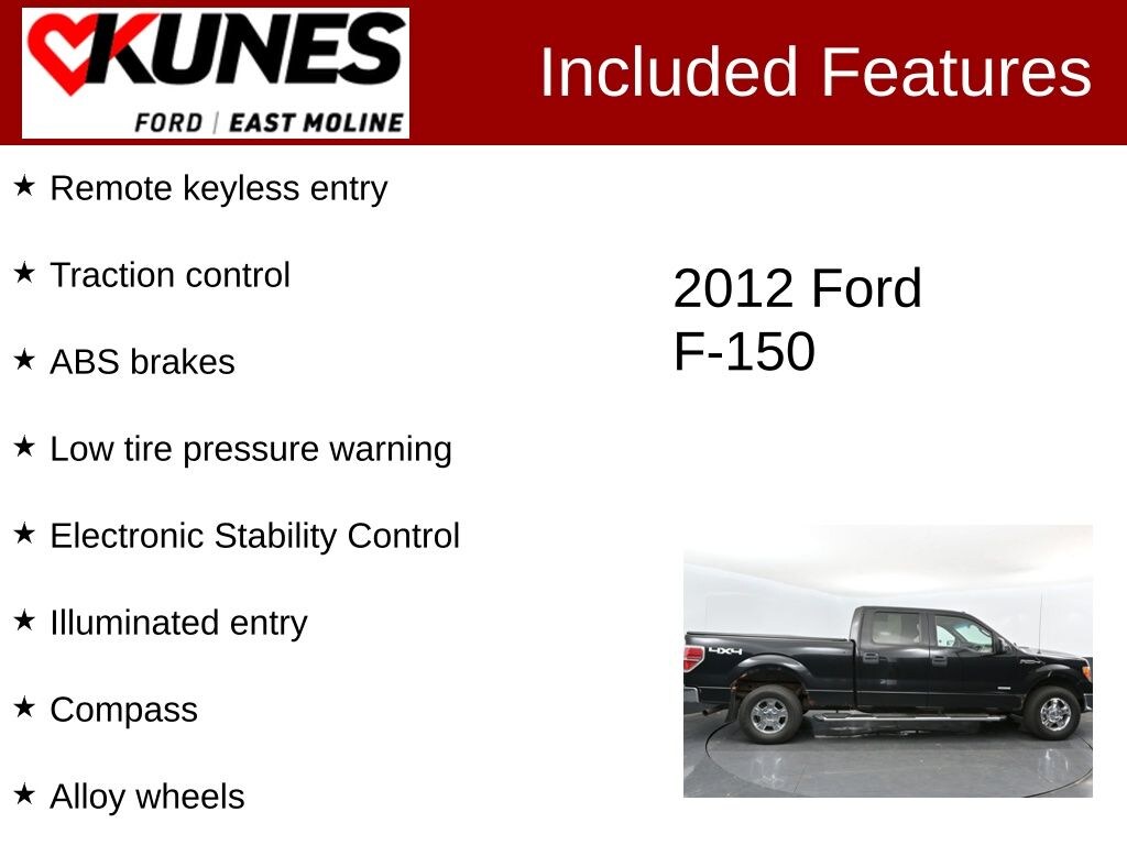 Used 2012 Ford F-150 XLT Truck SuperCrew Cab