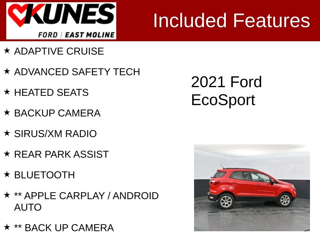 Used 2021 Ford EcoSport SE SUV