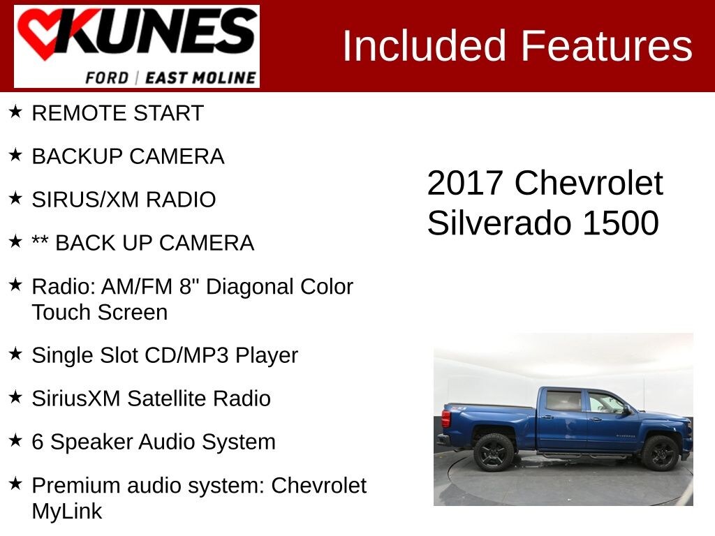 Used 2017 Chevrolet Silverado 1500 LT LT2 Truck Crew Cab