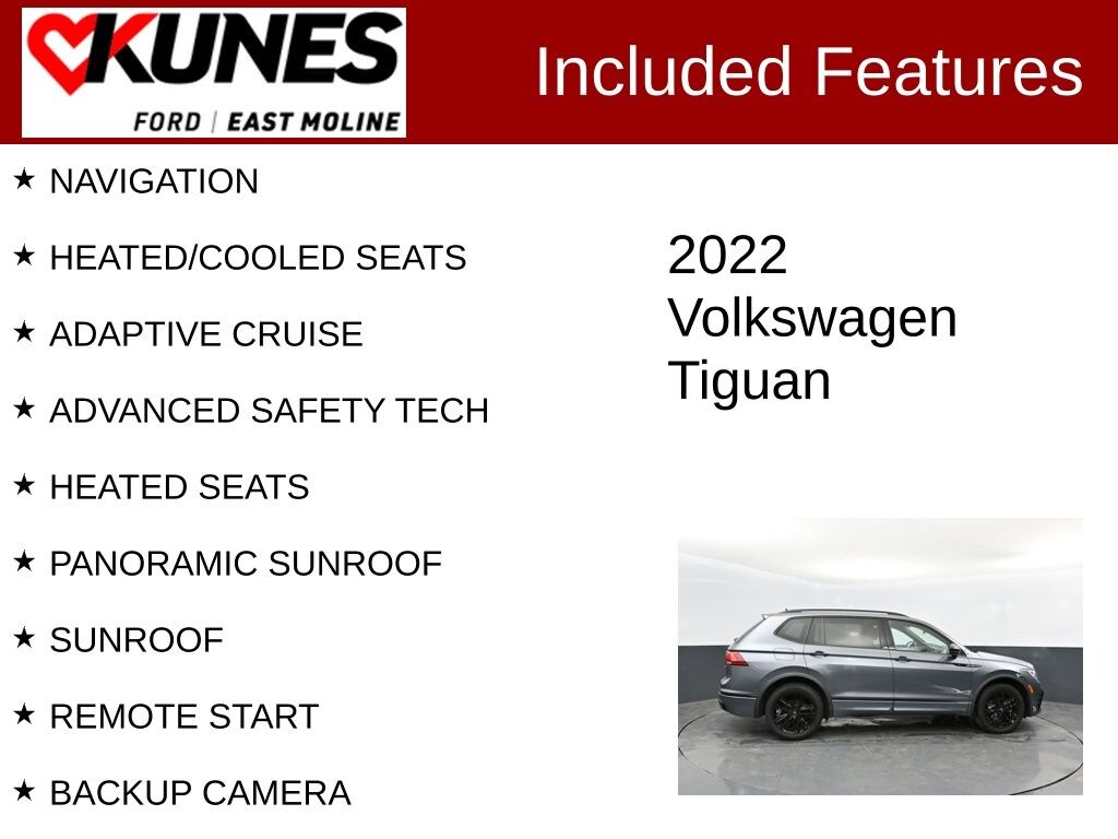 Used 2022 Volkswagen Tiguan 2.0T SE R-Line Black SUV