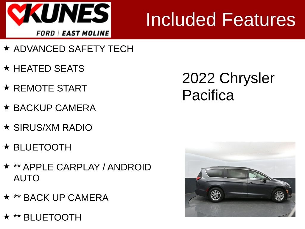 Used 2022 Chrysler Pacifica Touring L Van Passenger Van