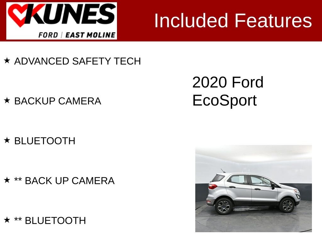 Used 2020 Ford EcoSport S SUV