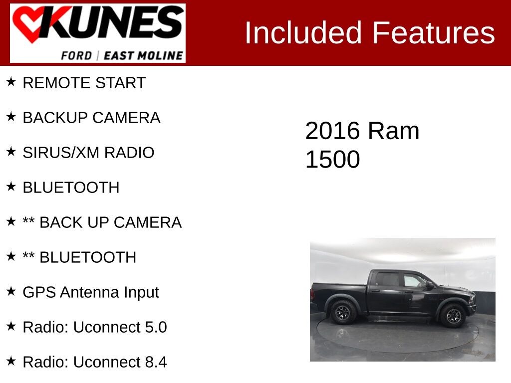 Used 2016 Ram 1500 Rebel Truck Crew Cab