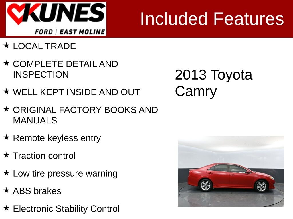 Used 2013 Toyota Camry SE Sedan