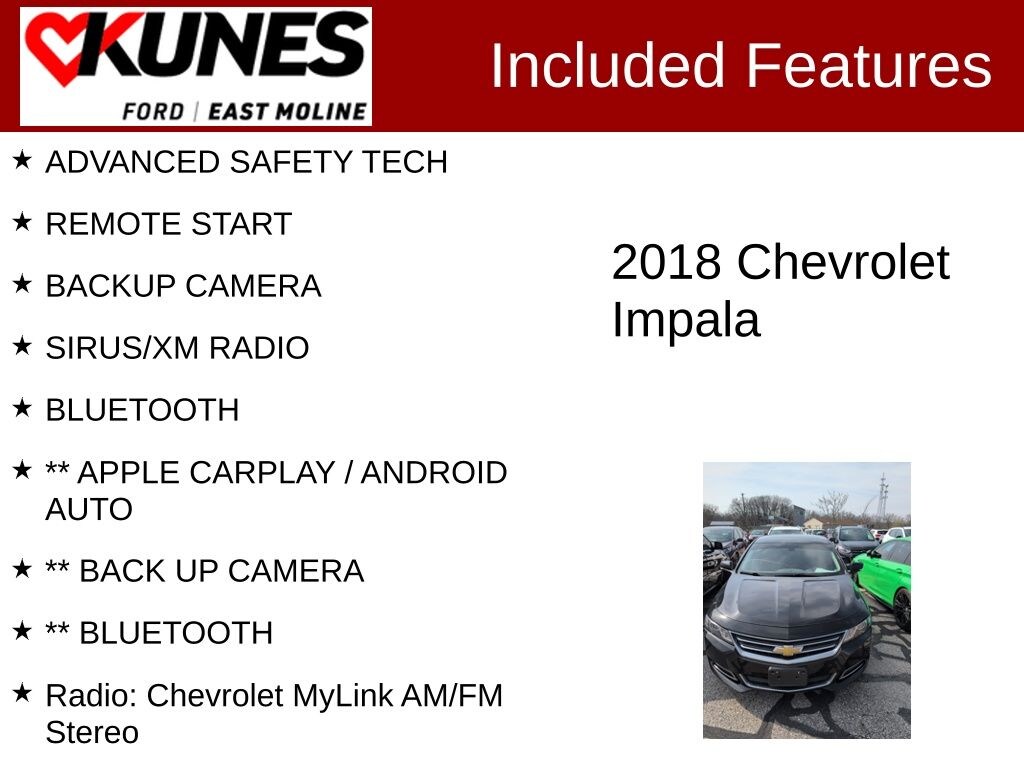 Used 2018 Chevrolet Impala LT 1LT Sedan