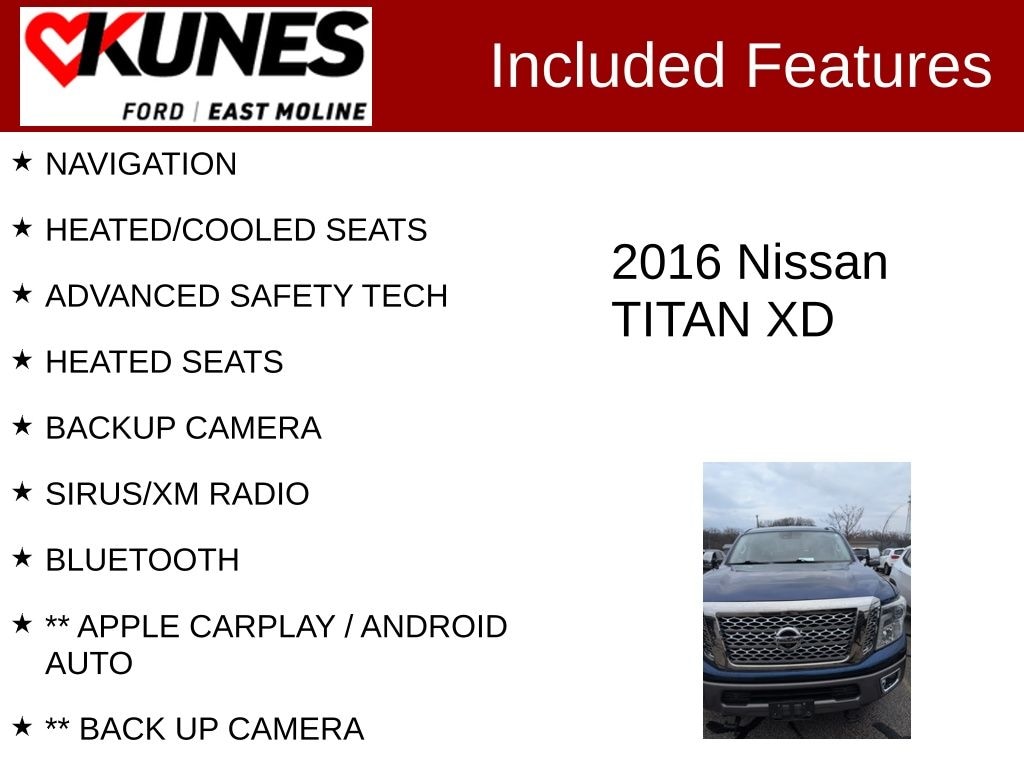 Used 2016 Nissan Titan XD Platinum Reserve Truck Crew Cab