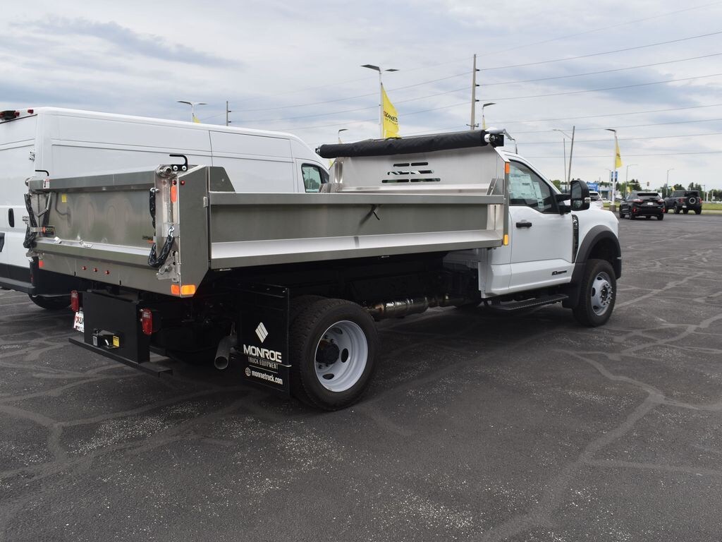 New 2024 Ford F-550 Chassis XL Monroe 11 Stainless Steel Dump Body DRW Truck Standard Cab