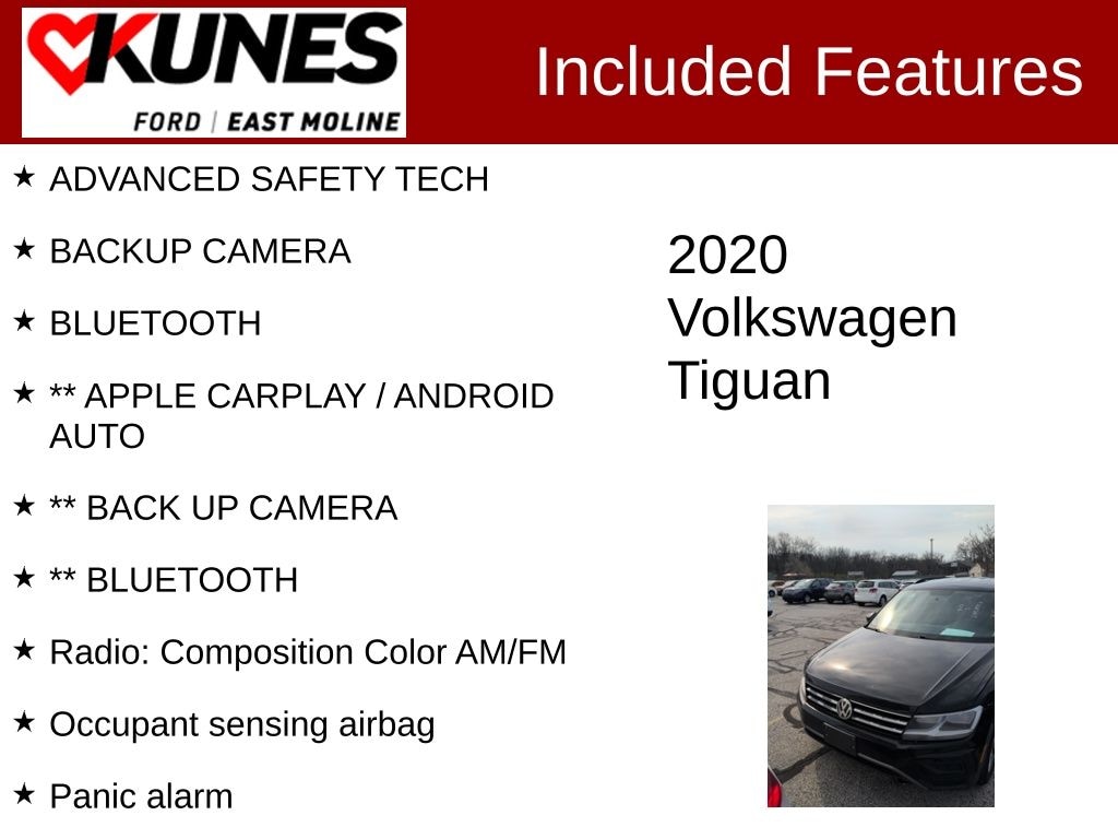 Used 2020 Volkswagen Tiguan 2.0T S 4motion SUV