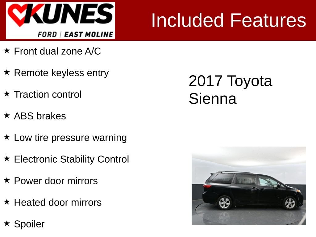 Used 2017 Toyota Sienna LE 8 Passenger Van