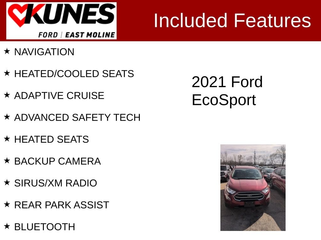 Used 2021 Ford EcoSport SE SUV
