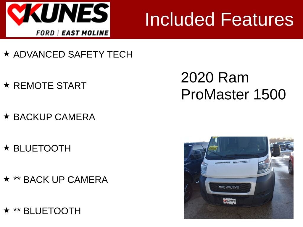 Used 2020 Ram ProMaster 1500 Base Van Cargo Van
