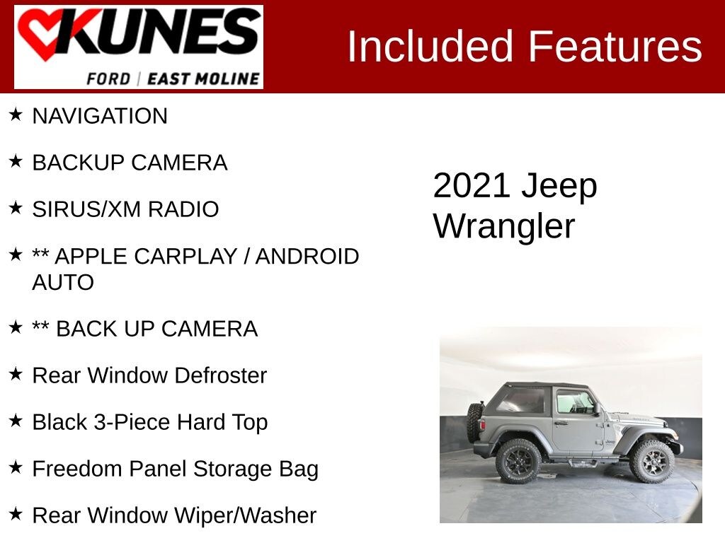 Used 2021 Jeep Wrangler Willys SUV