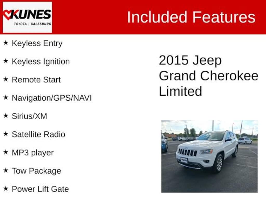 Used 2015 Jeep Grand Cherokee Limited 4x4 SUV