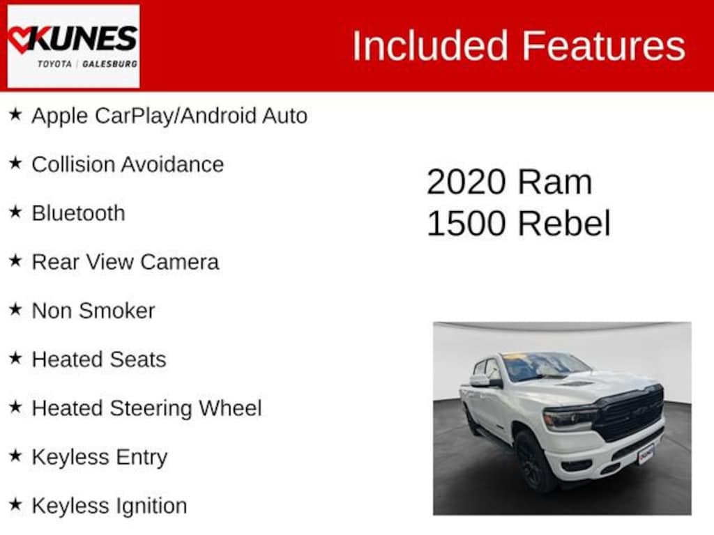 Used 2020 Ram 1500 Rebel Truck Crew Cab
