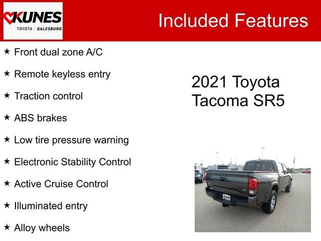 Used 2021 Toyota Tacoma SR with VIN 3TMCZ5AN4MM371868 for sale in Galesburg, IL