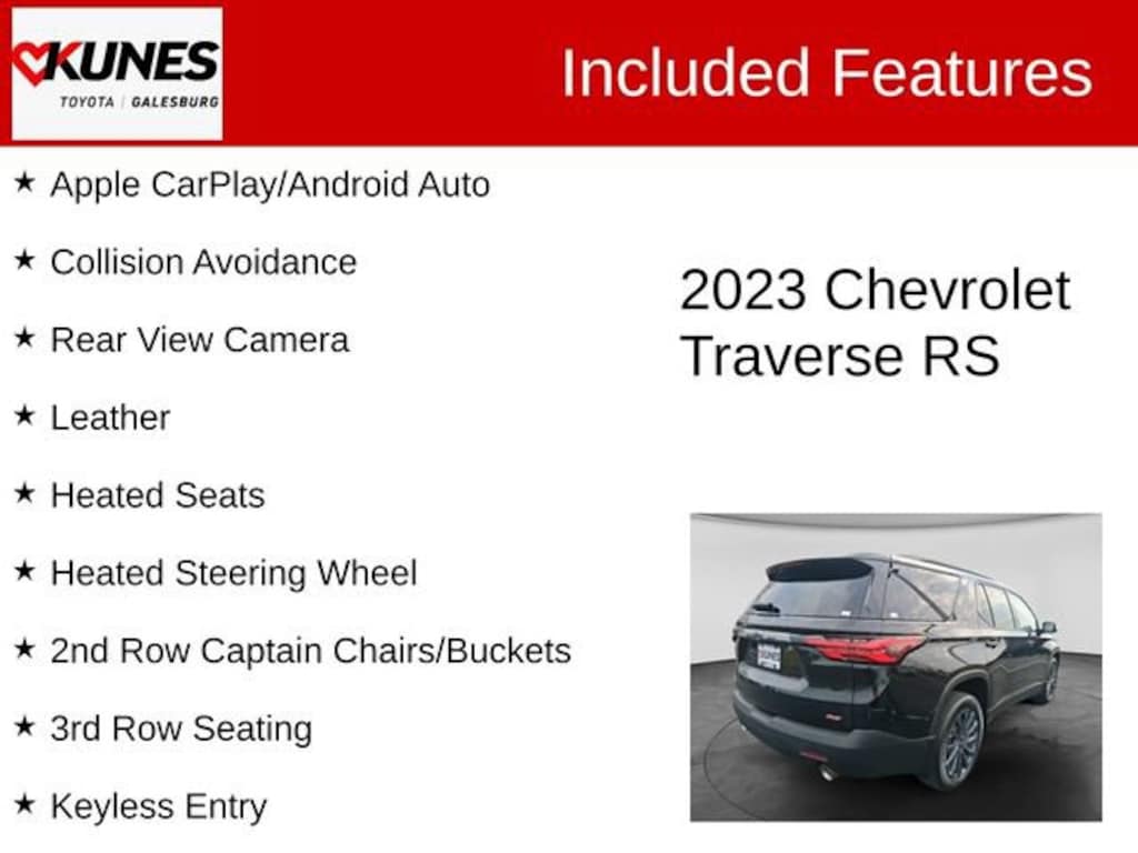 Used 2023 Chevrolet Traverse RS SUV