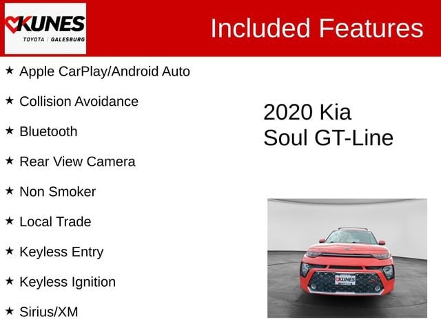 Used 2020 Kia Soul GT-Line with VIN KNDJ63AU3L7056645 for sale in Galesburg, IL