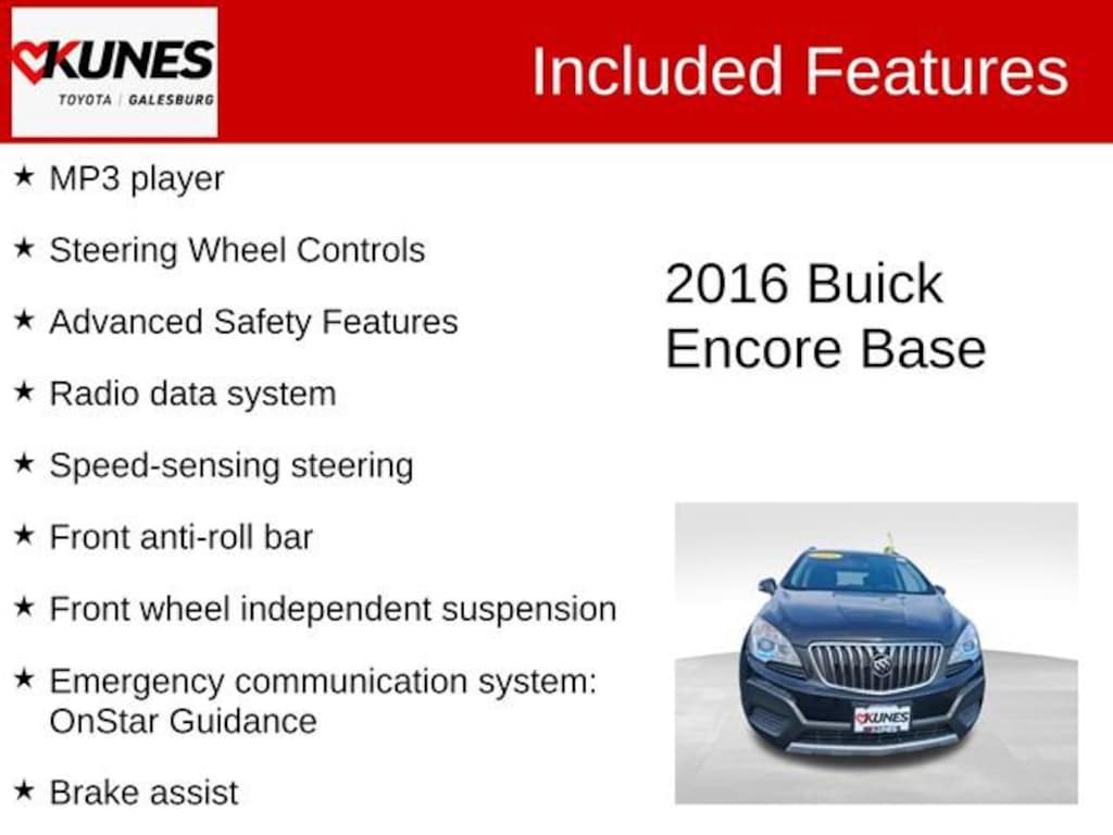 Used 2016 Buick Encore SUV