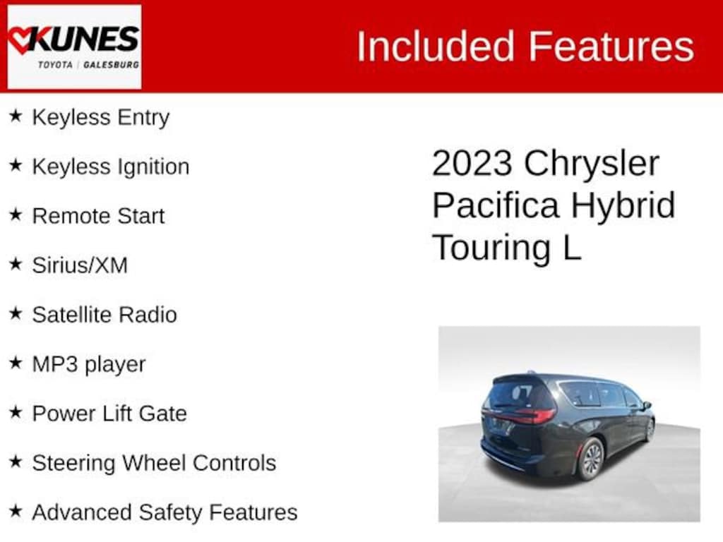Used 2023 Chrysler Pacifica Plug-In Hybrid Touring L Van Passenger Van